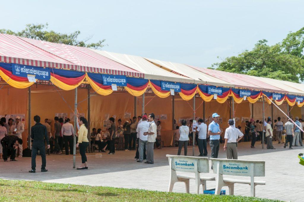 People Voting In The 2012 Cambodian Election
