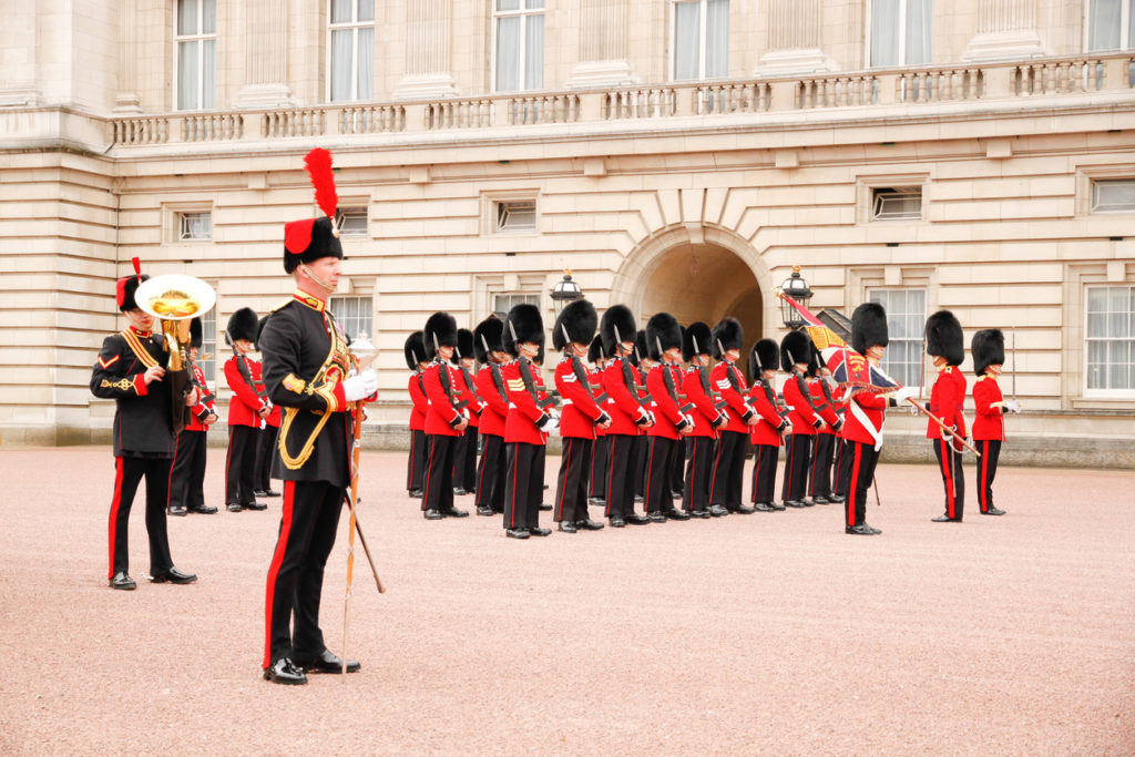 Changing of the guard in Buckingham Palace